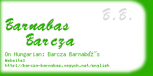 barnabas barcza business card